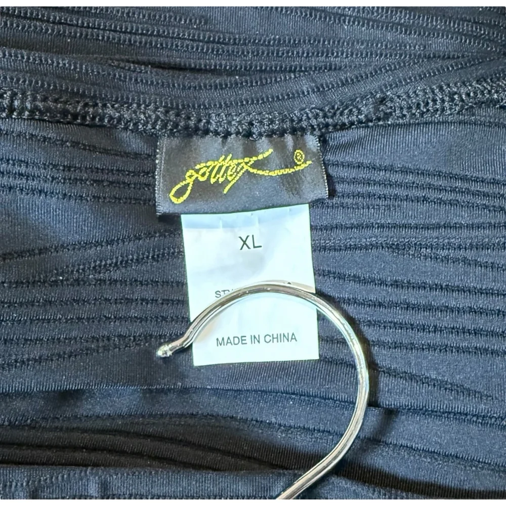 Gottex Black Swim Set XL Skirt One Piece Suit Textured
